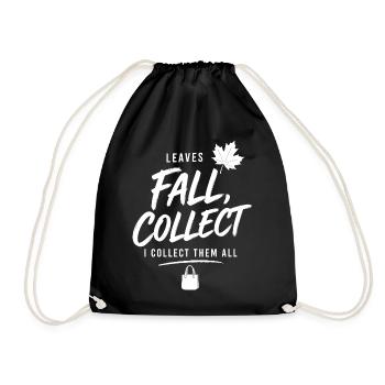 Herbstlaub sammeln – I Collect Them All - Turnbeutel - Schwarz - Vorne