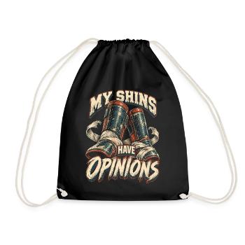 Muay Thai Thaiboxen My Shins Have Opinions - Turnbeutel - Schwarz - Vorne