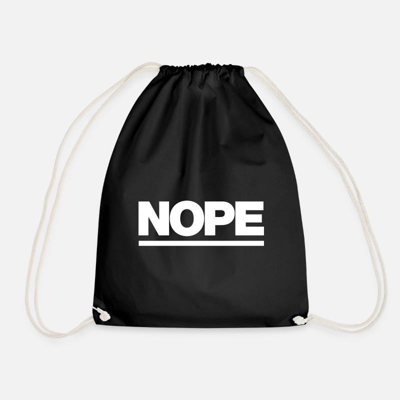 NOPE - Drawstring Bag - black