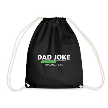 Loading Papa Joke | funny sayings, child - Drawstring Bag - black - Front