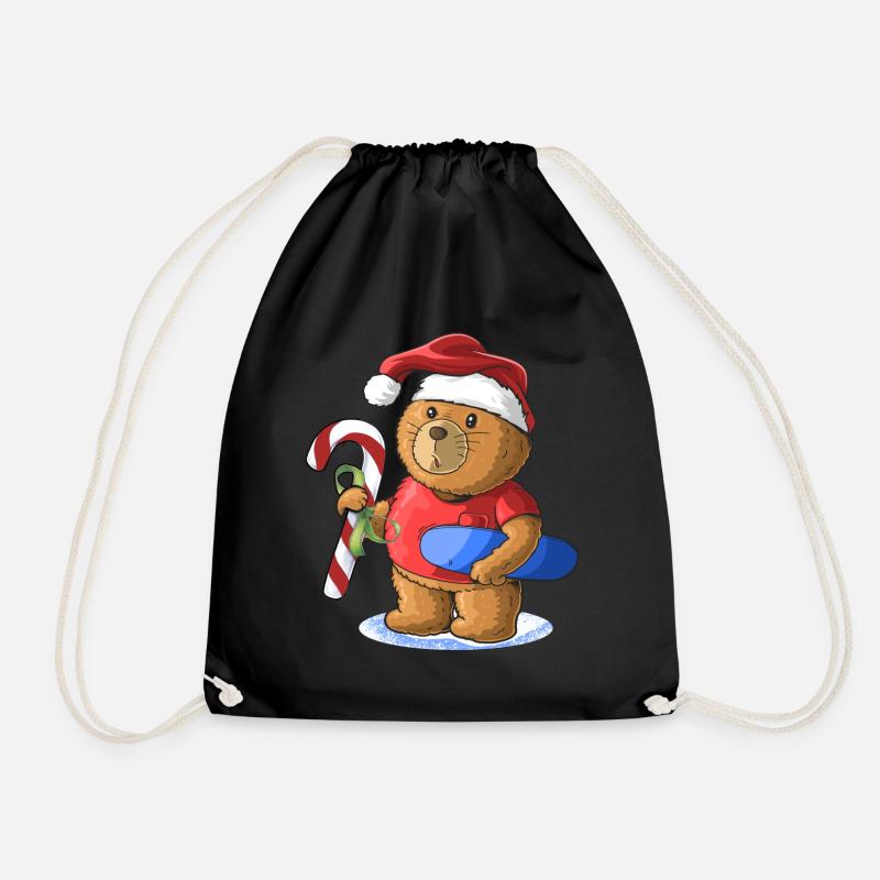 Weihnachtsbär - Turnbeutel - Schwarz