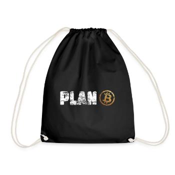 Plan B Bitcoin Krypto Crypto BTC - Drawstring Bag - black - Front