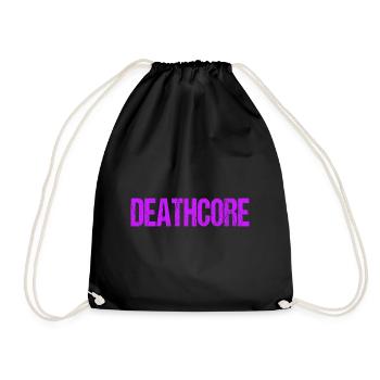 Lustiges Deathcore Pink Sarkastischer Metal - Turnbeutel - Schwarz - Vorne