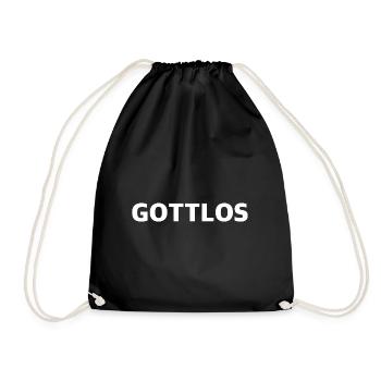 Gottlos | YouTube, Influencer, lustige Sprüche - Turnbeutel - Schwarz - Vorne