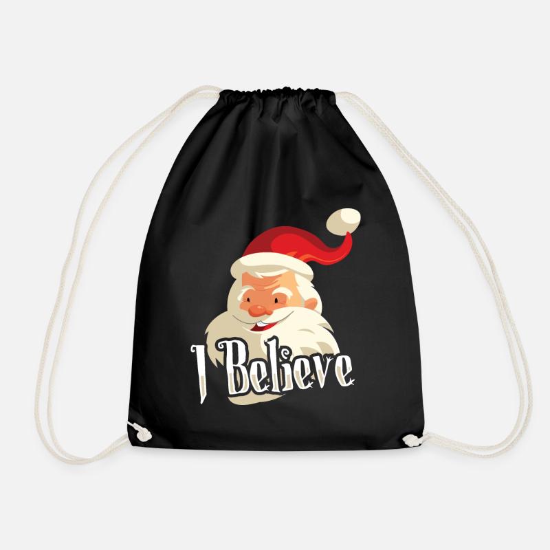 Weihnachtsmann - I Believe - Turnbeutel - Schwarz
