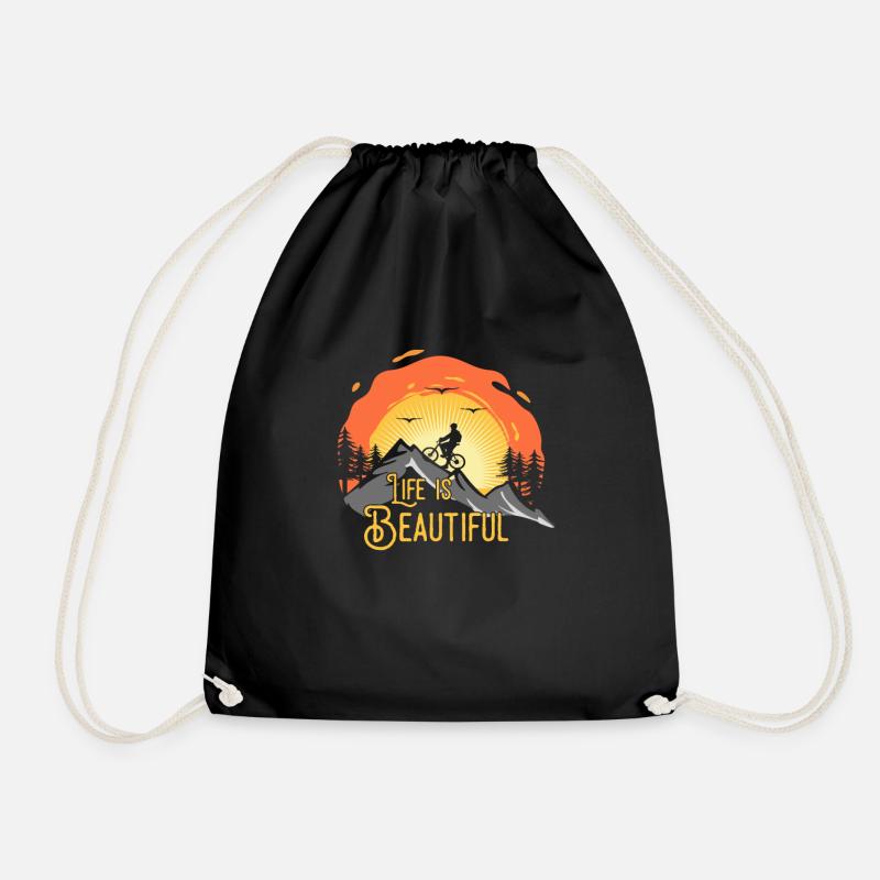 Life Is Beautiful - Drawstring Bag - black