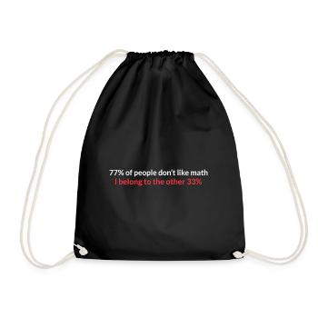 Math Gift Nerd Teacher Math Teacher Math - Drawstring Bag - black - Front