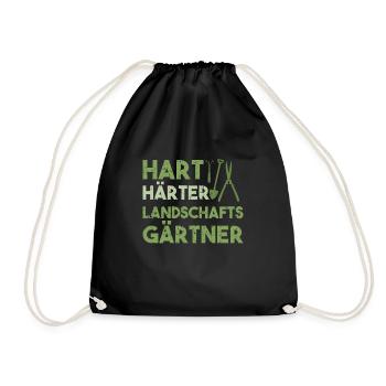 Hart Härter Landschaftsgärtner - Turnbeutel - Schwarz - Vorne