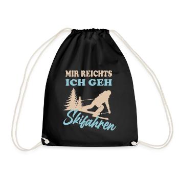Mir Reichts ich geh Skifahren - Turnbeutel - Schwarz - Vorne