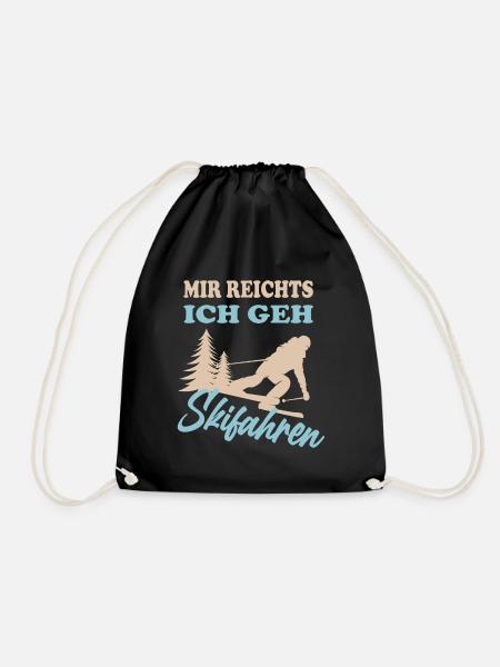 Mir Reichts ich geh Skifahren - Turnbeutel - Schwarz