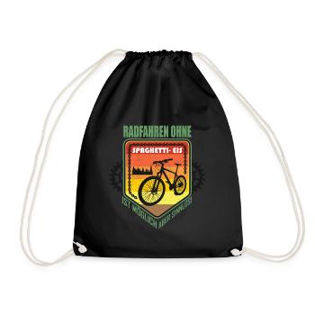 RADFAHREN OHNE SPAGHETTI-EIS IST MÖGLICH - Turnbeutel - Schwarz - Vorne