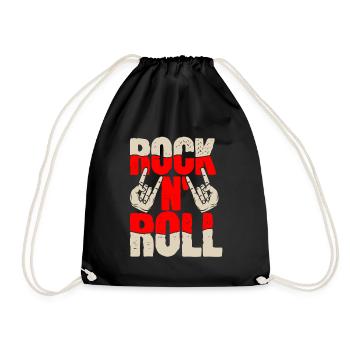 Rock n roll - Drawstring Bag - black - Front