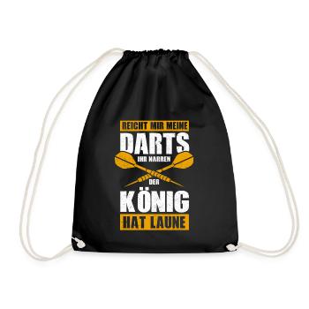 Reicht mir meine Darts ihr Narren .. Dart Darter - Turnbeutel - Schwarz - Vorne