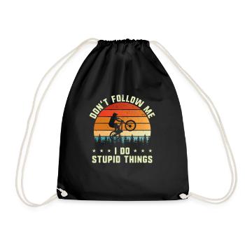 Ne me suivez pas | Idée cadeau VTT VTT - Sac de sport léger - noir - Devant