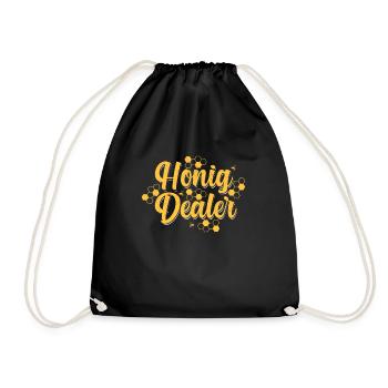 Beekeeper - honey dealer - beekeeping - Drawstring Bag - black - Front