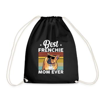 Meilleur Frenchie Mom French Bulldog Dog - Sac de sport léger - noir - Devant