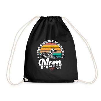 Rhodesian Ridgeback Mom | Geschenk Hund - Turnbeutel - Schwarz - Vorne