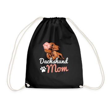 Dachshund Mom Hund Geschenkidee Dackel - Turnbeutel - Schwarz - Vorne