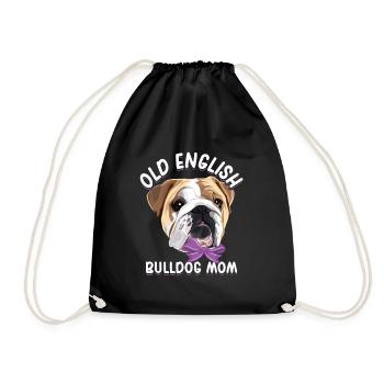 Idée cadeau Old English Bulldog Mom - Sac de sport léger - noir - Devant