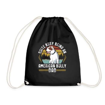 Cadeau drôle American Bully Dad - Sac de sport léger - noir - Devant