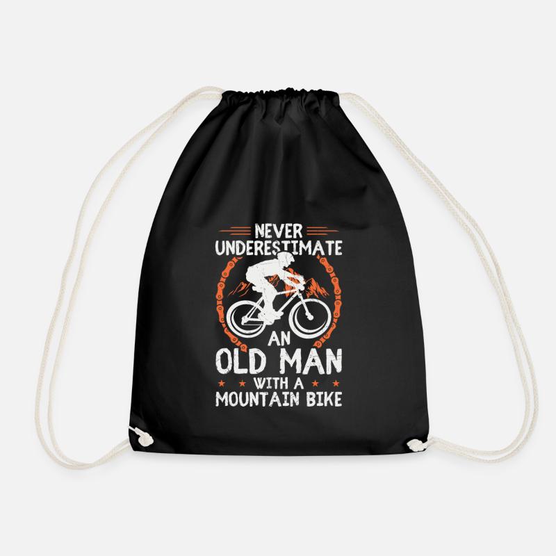 Mountainbike MTB Mountainbiker Geschenk - Turnbeutel - Schwarz