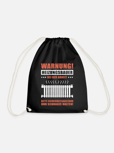 Anlagenmechaniker Heizungsbauer Geschenk SHK - Turnbeutel - Schwarz