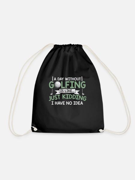 Golf Club | Golfer Golfspieler Geschenk Golfplatz - Turnbeutel - Schwarz