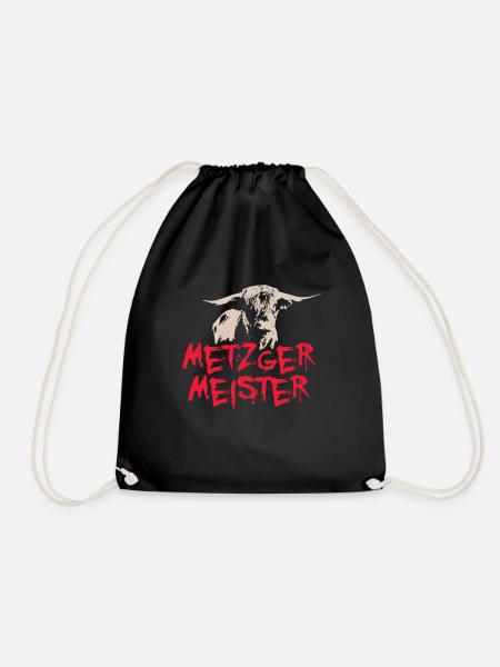 Metzgermeister Meisterprüfung Geschenk Metzger - Turnbeutel - Schwarz