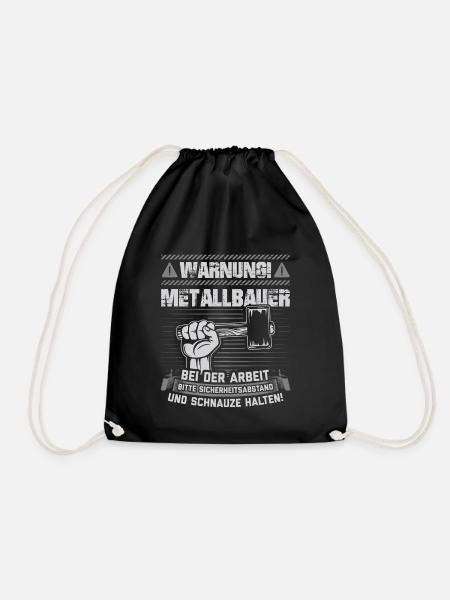 Metallbauer Metallbau Schlosser Geschenk - Turnbeutel - Schwarz