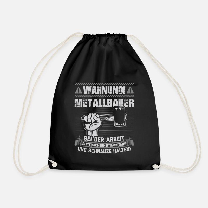 Metallbauer Metallbau Schlosser Geschenk - Turnbeutel - Schwarz