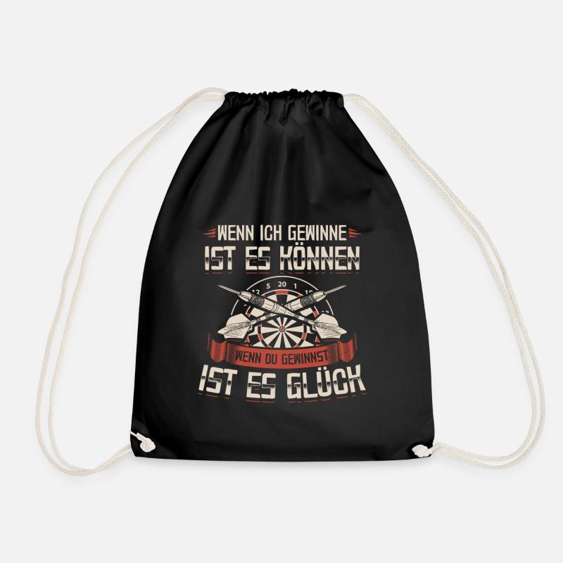 Dart | Darts Darten Darter Dartscheibe Geschenk - Turnbeutel - Schwarz