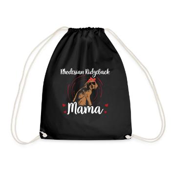 Rhodesian Ridgeback Mom | Dog Owner Gift - Drawstring Bag - black - Front