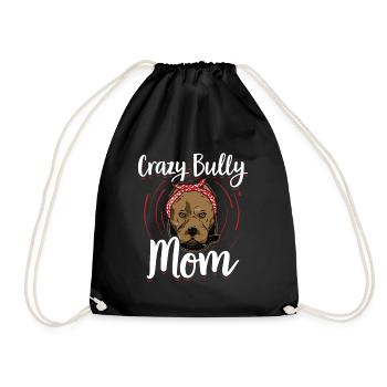 Cadeau de propriétaire de chien American Bully Mom - Sac de sport léger - noir - Devant