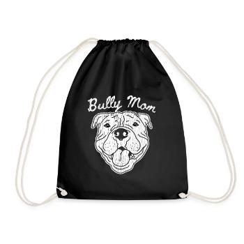 Cadeau de Bully américain propriétaire de chien Bully Mom - Sac de sport léger - noir - Devant