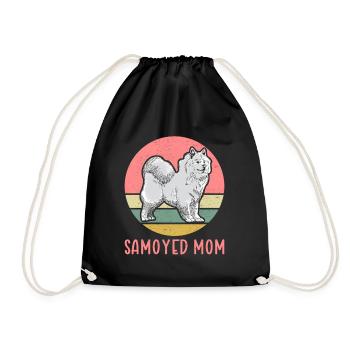 Cadeau de chien Samoyède propriétaire de chien maman Samoyède - Sac de sport léger - noir - Devant