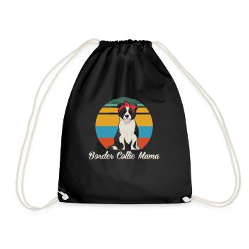 Cadeau de colley de propriétaire de chien de maman de border collie - Sac de sport léger - noir - Devant