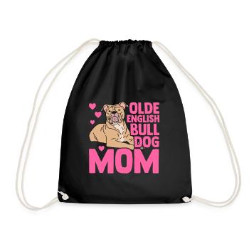 Olde English Bulldog mom cadeau propriétaire de chien - Sac de sport léger - noir - Devant