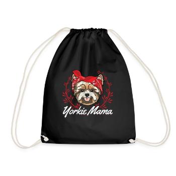 Yorkie Mama Yorkshire Terrier cadeau de chien - Sac de sport léger - noir - Devant
