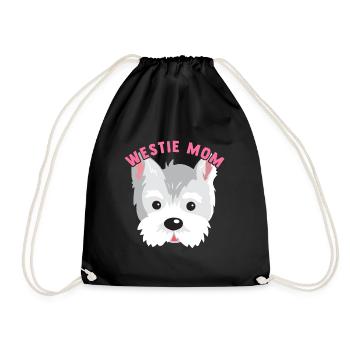 Westie Mom West Highland Terrier Cadeau - Sac de sport léger - noir - Devant