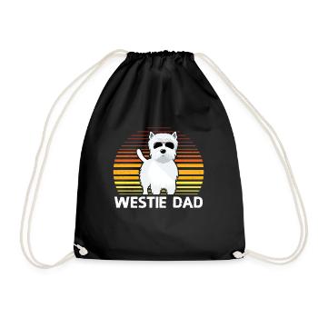 Papa de Westie | West Highland White Terrier Cadeau - Sac de sport léger - noir - Devant