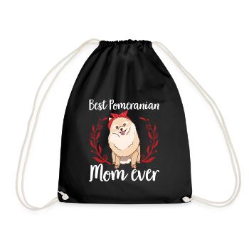 Nain Pomeranian maman propriétaire de chien cadeau - Sac de sport léger - noir - Devant