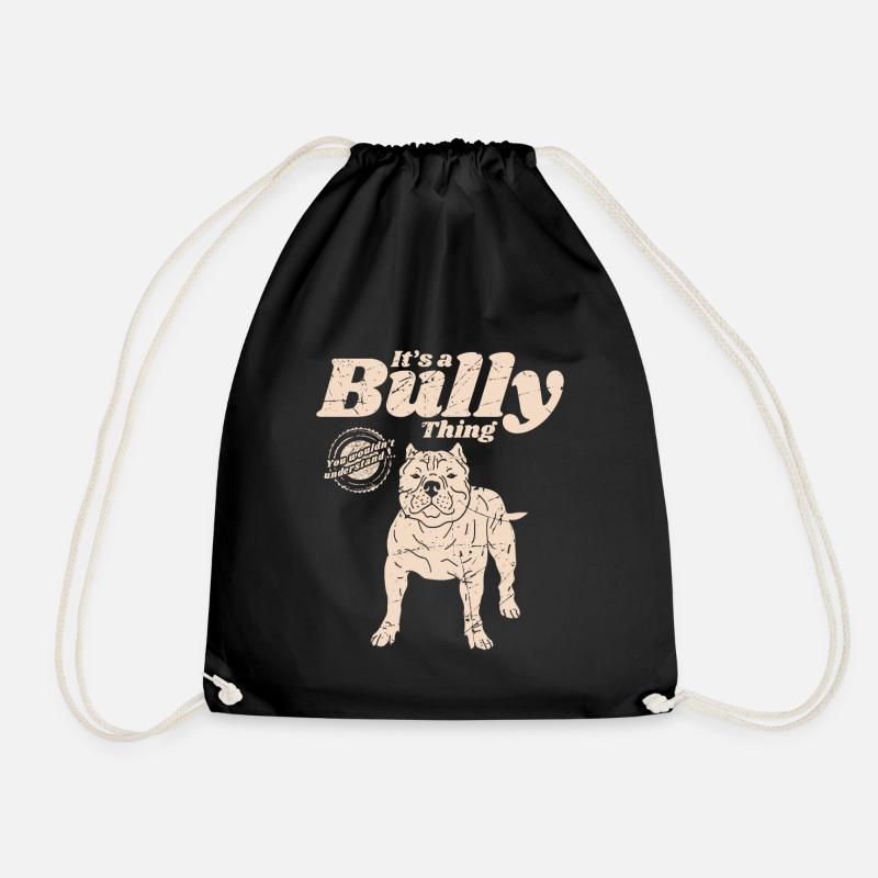 American Bully Hunde Hundebesitzer Geschenk - Turnbeutel - Schwarz