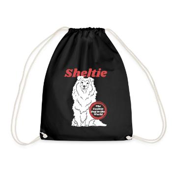 Sheltie Shetland Sheepdog chien cadeau - Sac de sport léger - noir - Devant