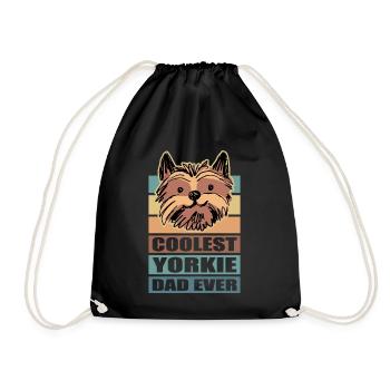 Yorkie Papa | Yorkshire Terrier Maîtres Cadeau - Sac de sport léger - noir - Devant