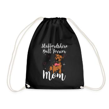 Staffordshire Bull Terrier Maman Chien Cadeau - Sac de sport léger - noir - Devant