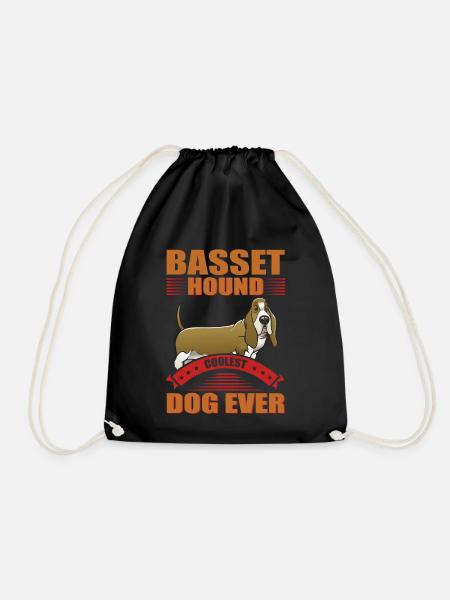 Basset Hound Hundehalter Hundebesitzer Geschenk - Turnbeutel - Schwarz