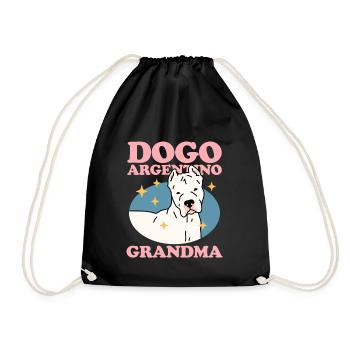 Dogo Argentino Grand-mère | Cadeau de propriétaire de chien - Sac de sport léger - noir - Devant