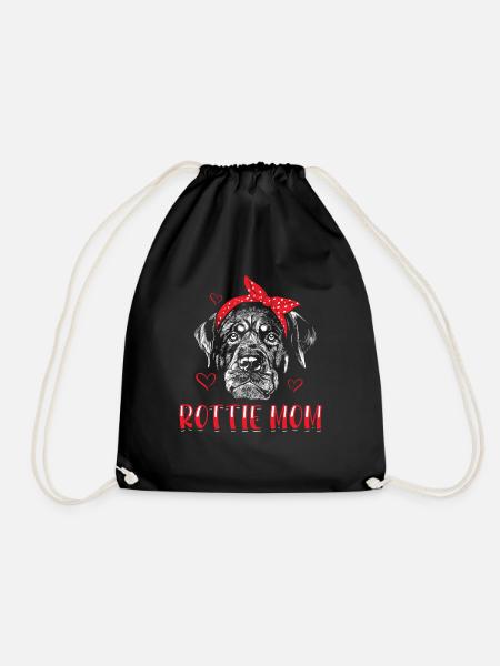 Rottweiler Rottie Mom Hundebesitzer Hund Geschenk - Turnbeutel - Schwarz