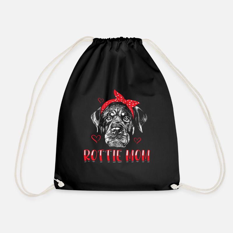 Rottweiler Rottie Mom Hundebesitzer Hund Geschenk - Turnbeutel - Schwarz