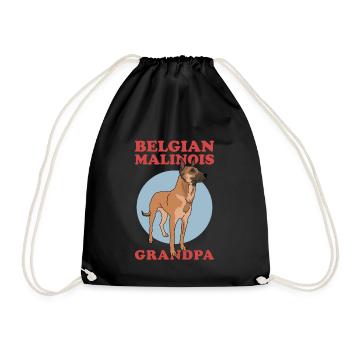 Belgian Malinois Grandpa Belgian Shepherd - Drawstring Bag - black - Front